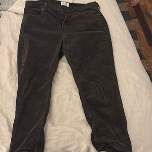 Vintage slim high rise coudroy jeans